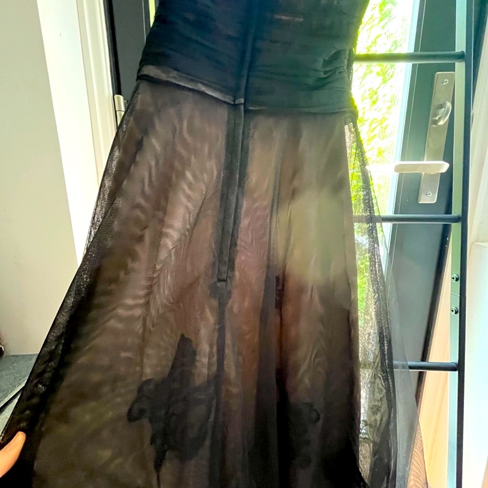 BCBGMaxAzria Black and Brown Strapless Gown - Picture 5 of 8